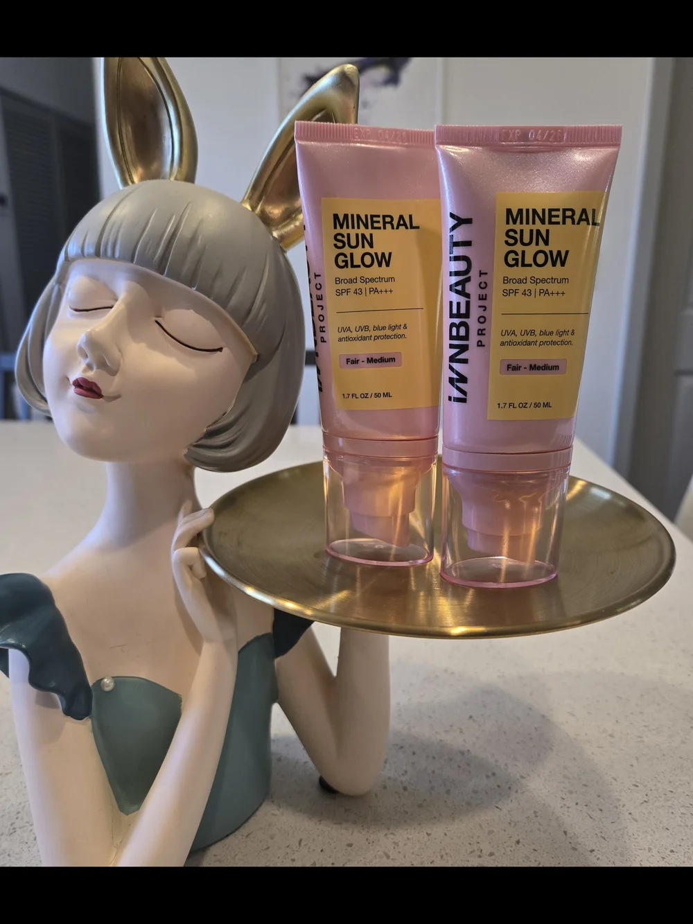 2xBrand new INNBEAUTY PROJECT Mineral Sun Glow Broad Spectrum SPF 43 Exp 4/2026